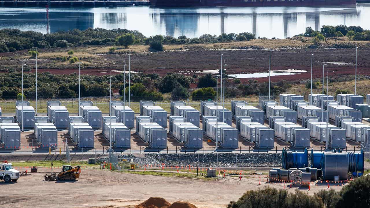 Grid-scale battery on Torrens Island, near Adelaide