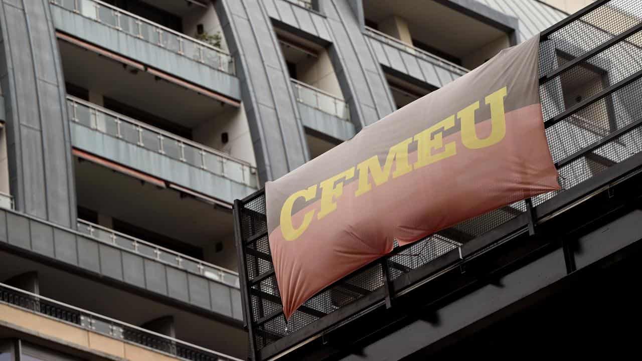 CFMEU signage (file image)