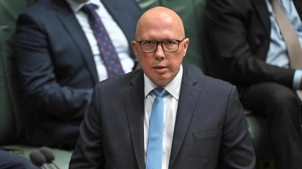 Leader of the Opposition Peter Dutton during Question Time