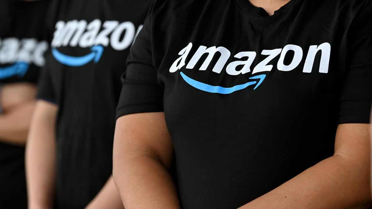 The Amazon logo on shirts (file image)