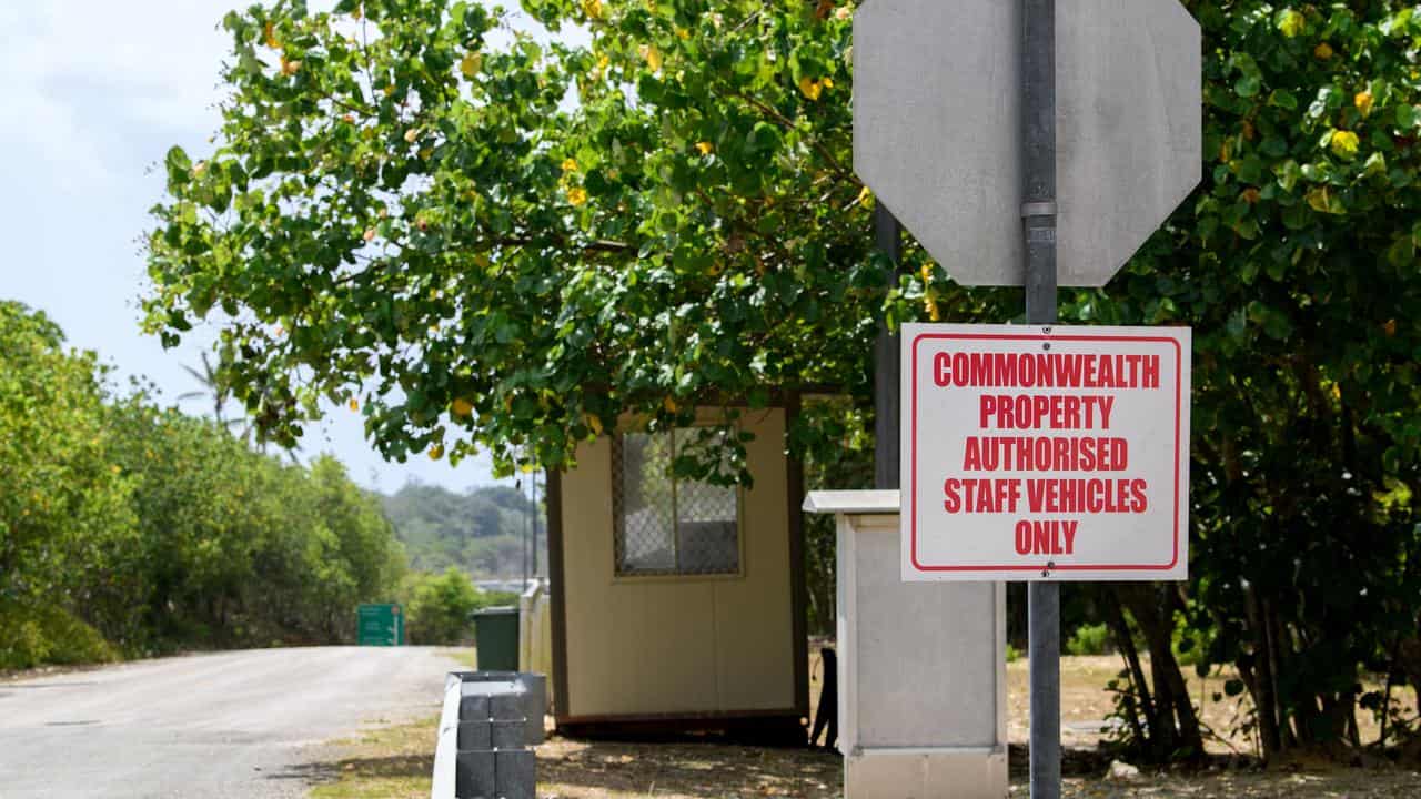 The entrance of the Christmas Island Detention Centre