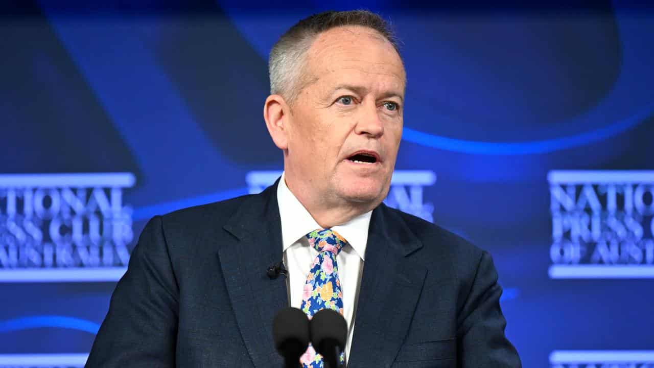 Bill Shorten addressing the National Press Club