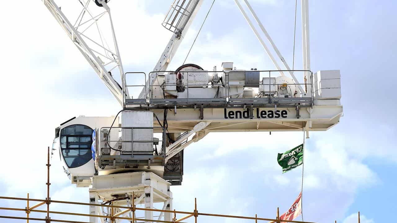 Generic image of Lendlease signage on a crane in  Brisbane