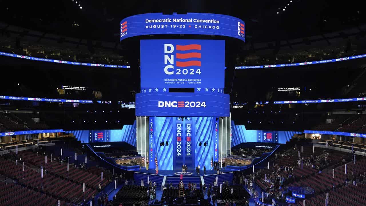 United Center in Chicago before the Democratic National Convention