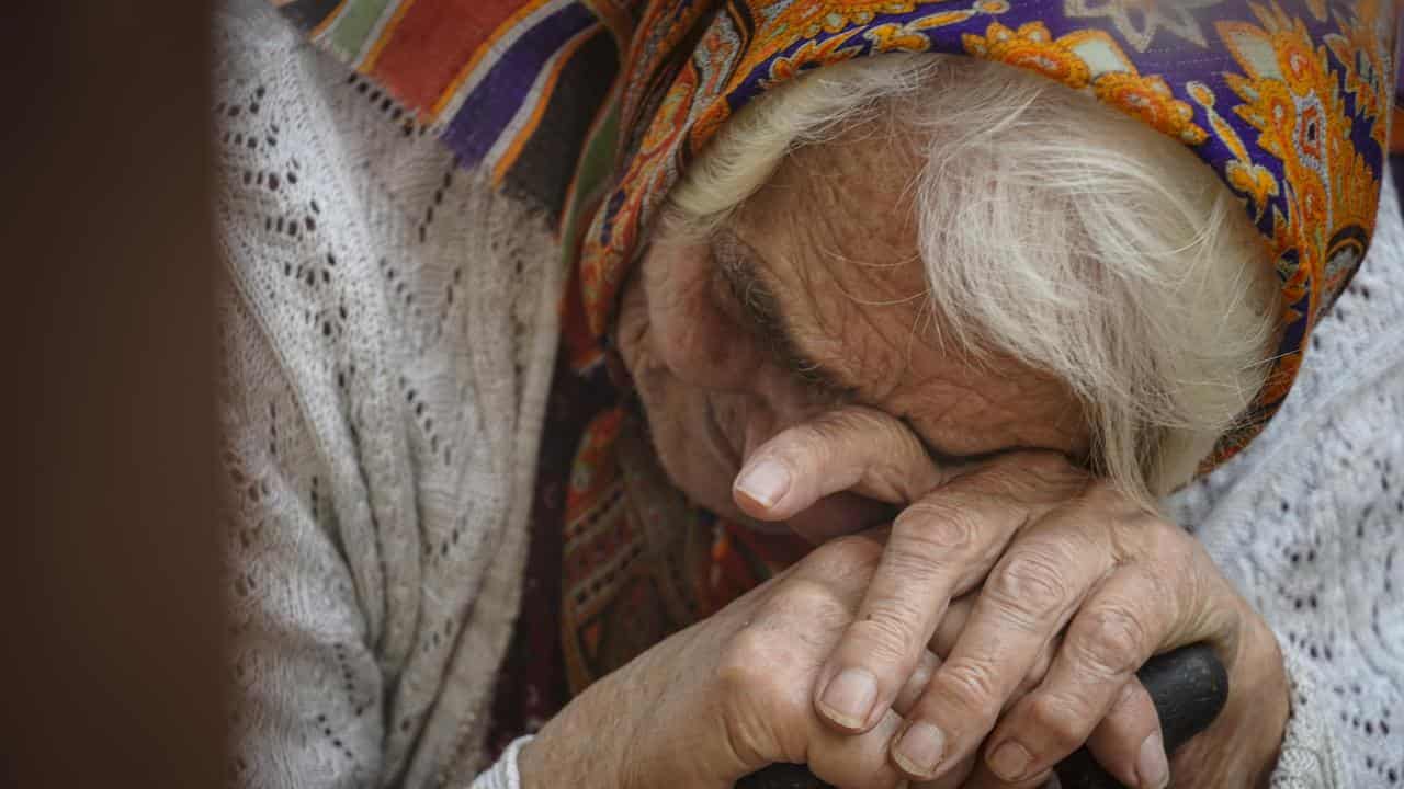 Woman displaced from the Kursk regional border