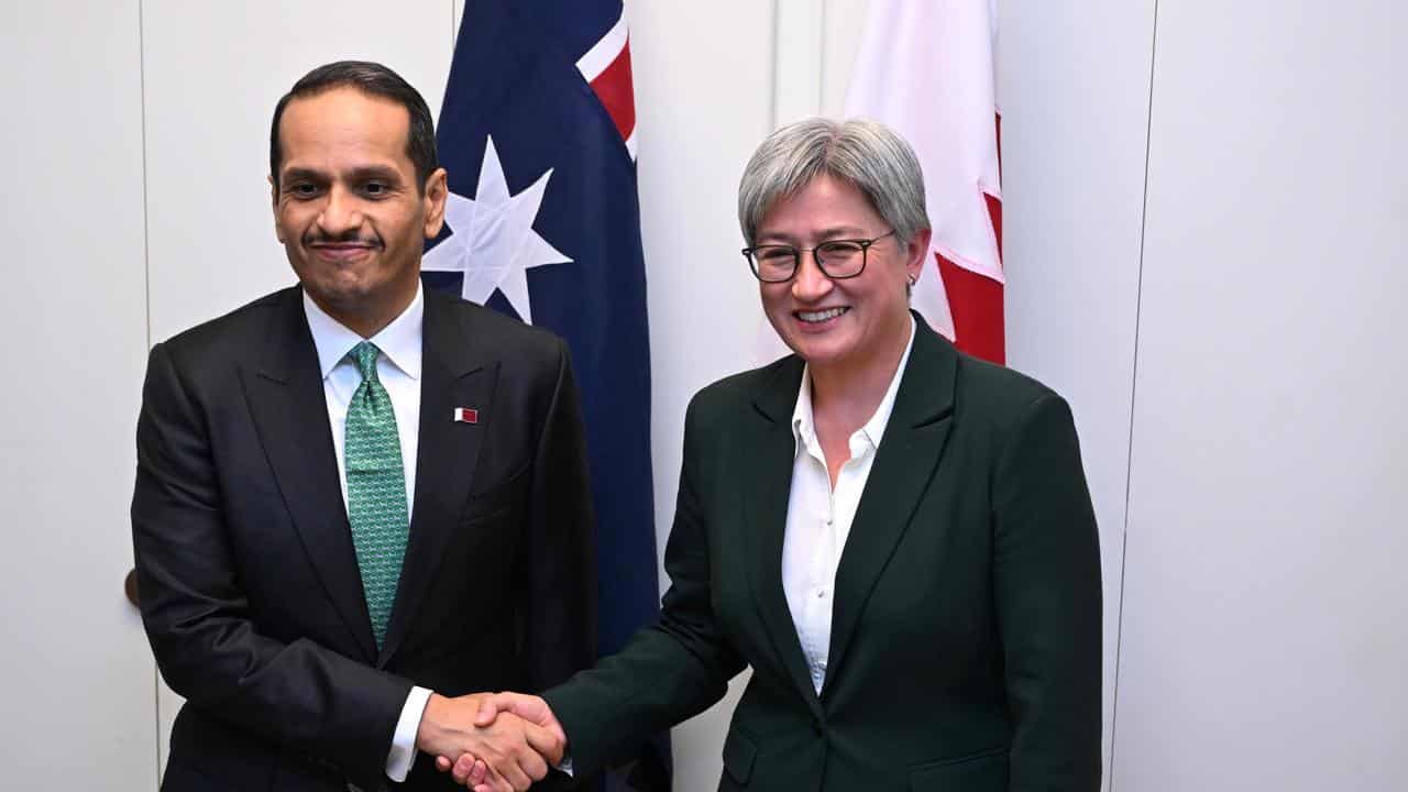 Qatar PM Qatar Mohammed bin Abdulrahman bin Jassim Al, Penny Wong