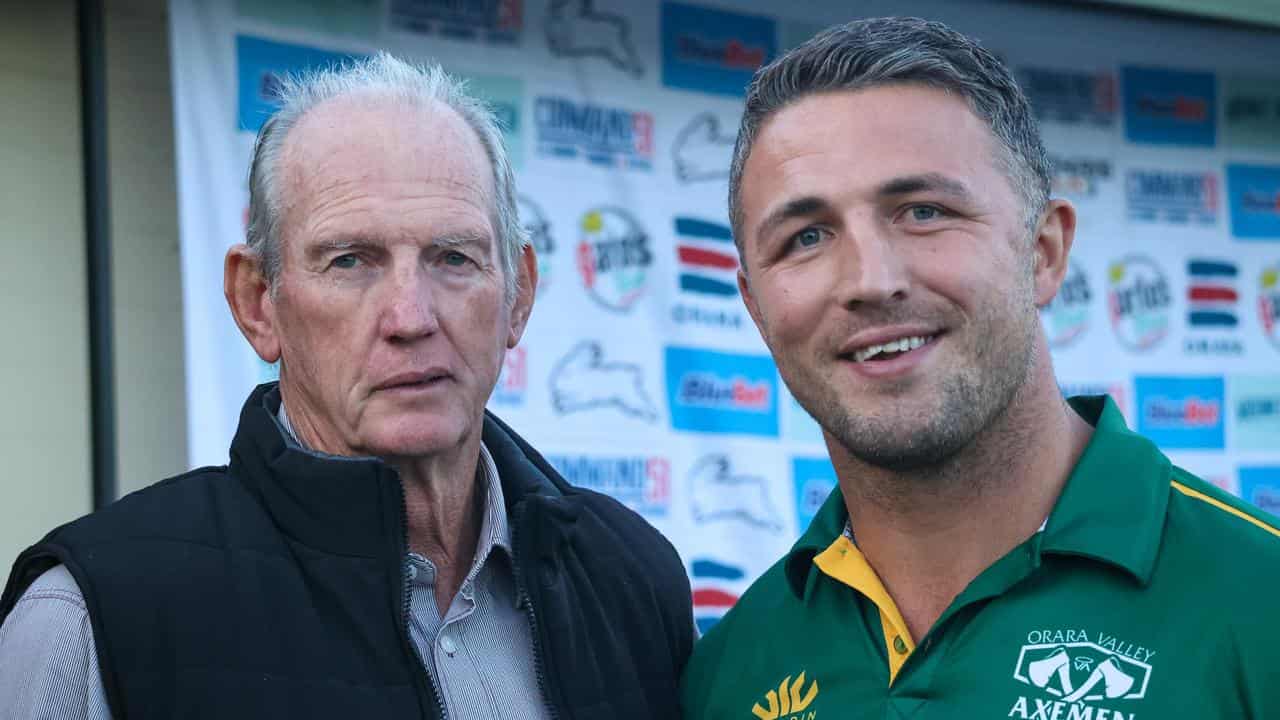 Wayne Bennett and Sam Burgess.