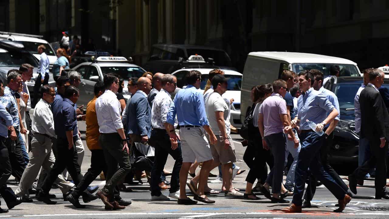 Office workers in the Sydney CBD