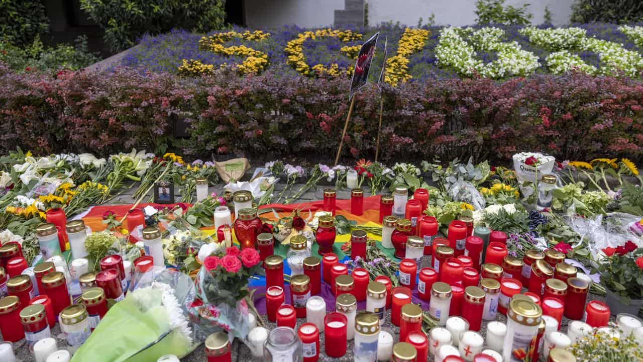 Flowers and candles in Solingen