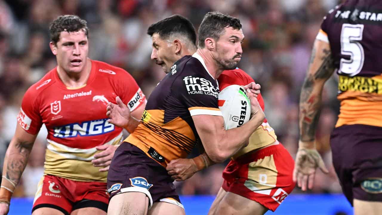 Action from the last Brisbane derby in April.