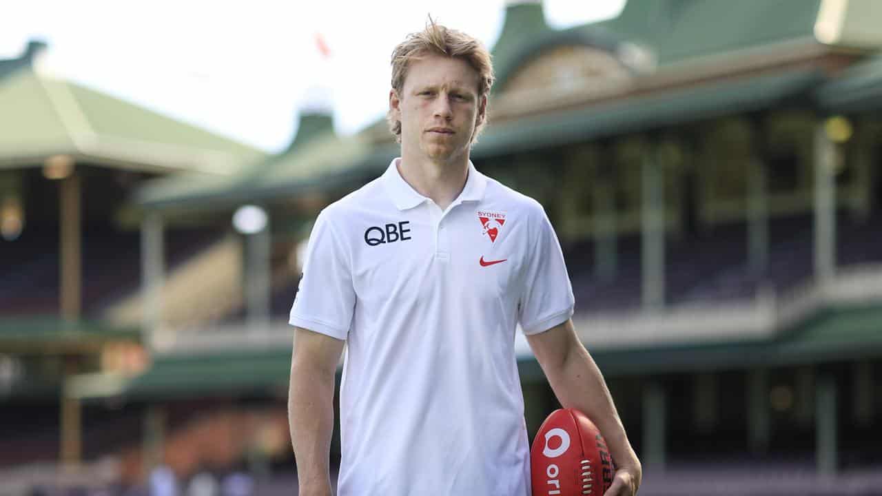 Callum Mills of the Sydney Swans at the SCG.