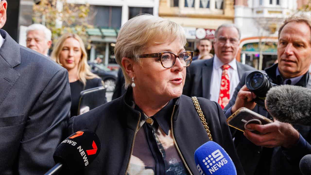 Senator Linda Reynolds arrives at the WA Supreme Court