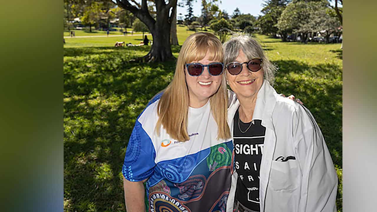 Fred Hollows Foundation's Alison Hill and Gabi Hollows