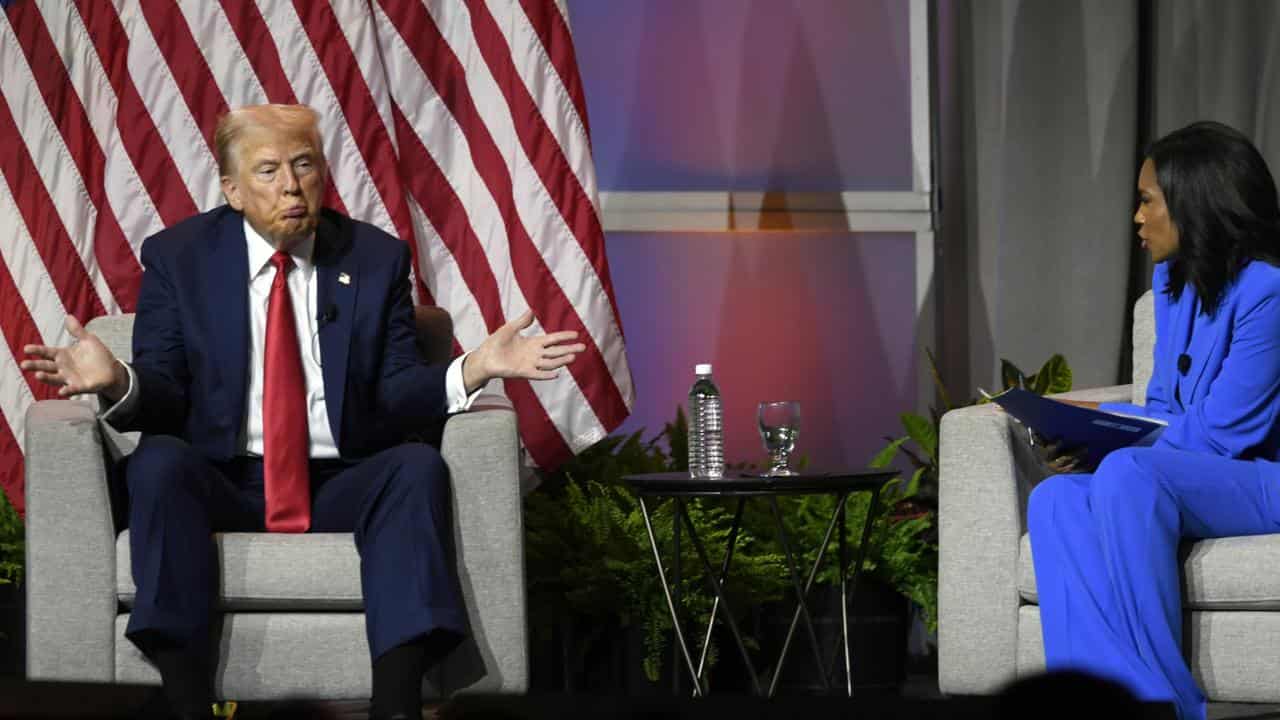 Donald Trump at the NABJ Convention.