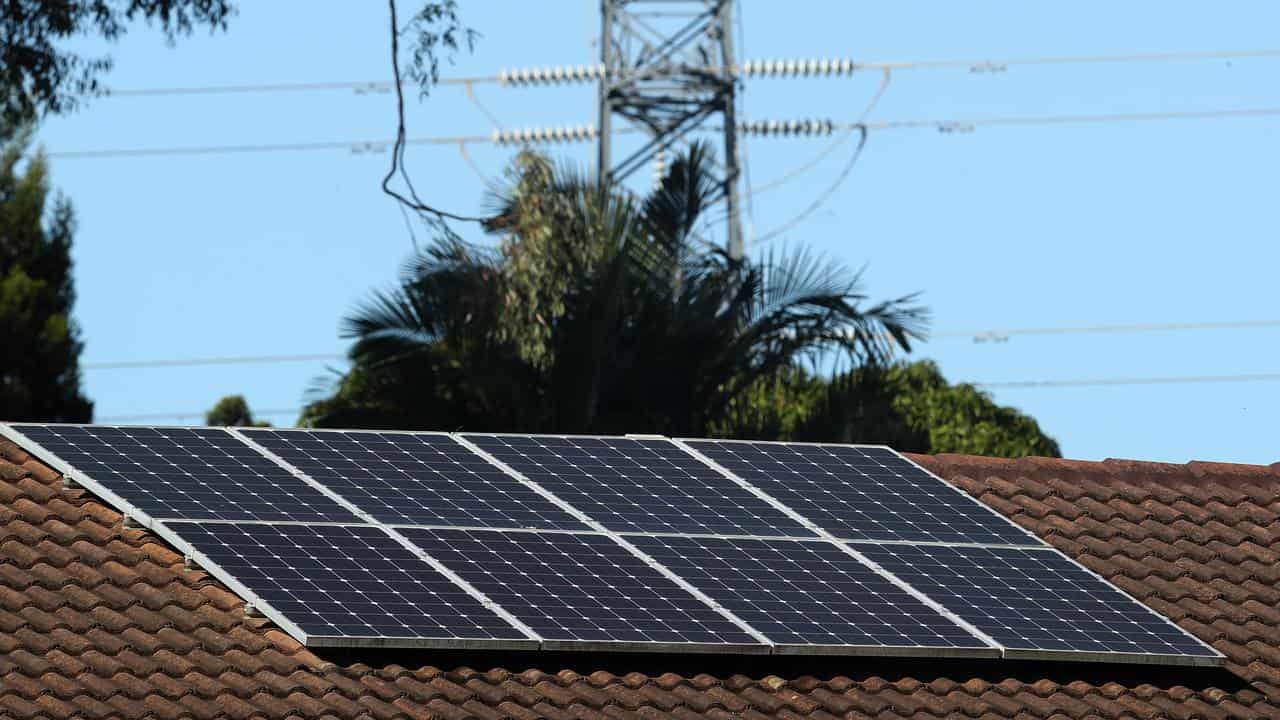 Solar panels on a Brisbane house.