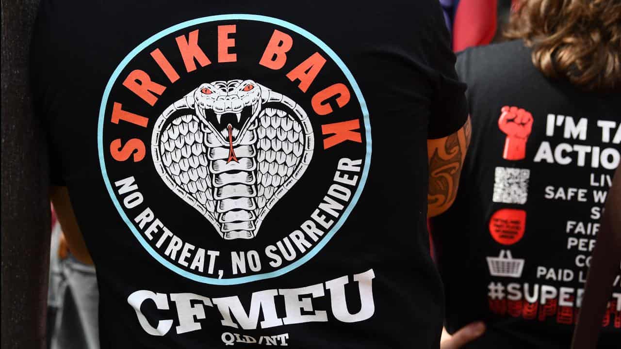 CFMEU rally