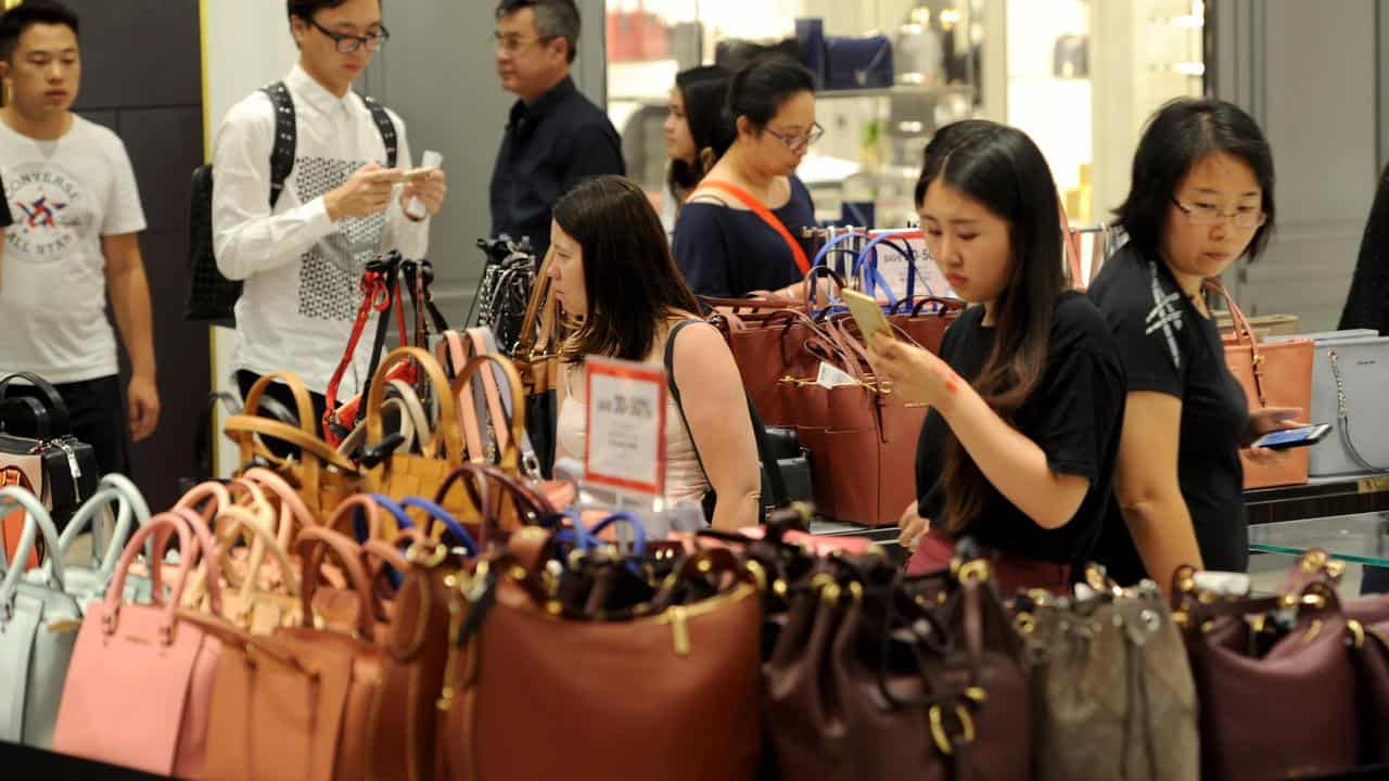 Shoppers in Melbourne.