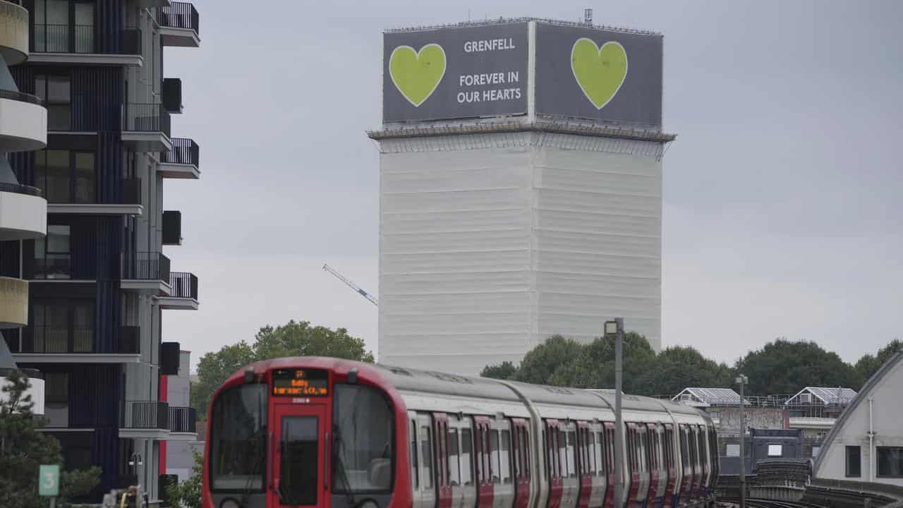 A general view of Grenfell Tower in September 2024