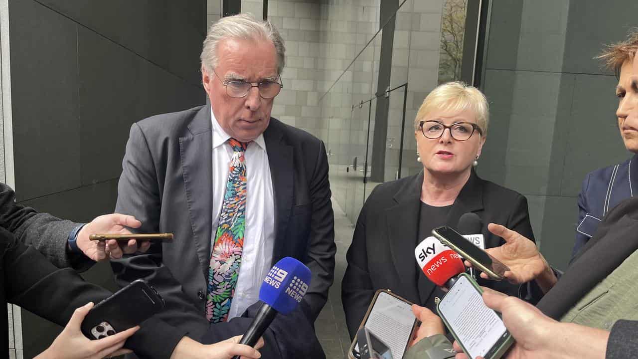 Lawyer Martin Bennett and his client Senator Linda Reynolds.