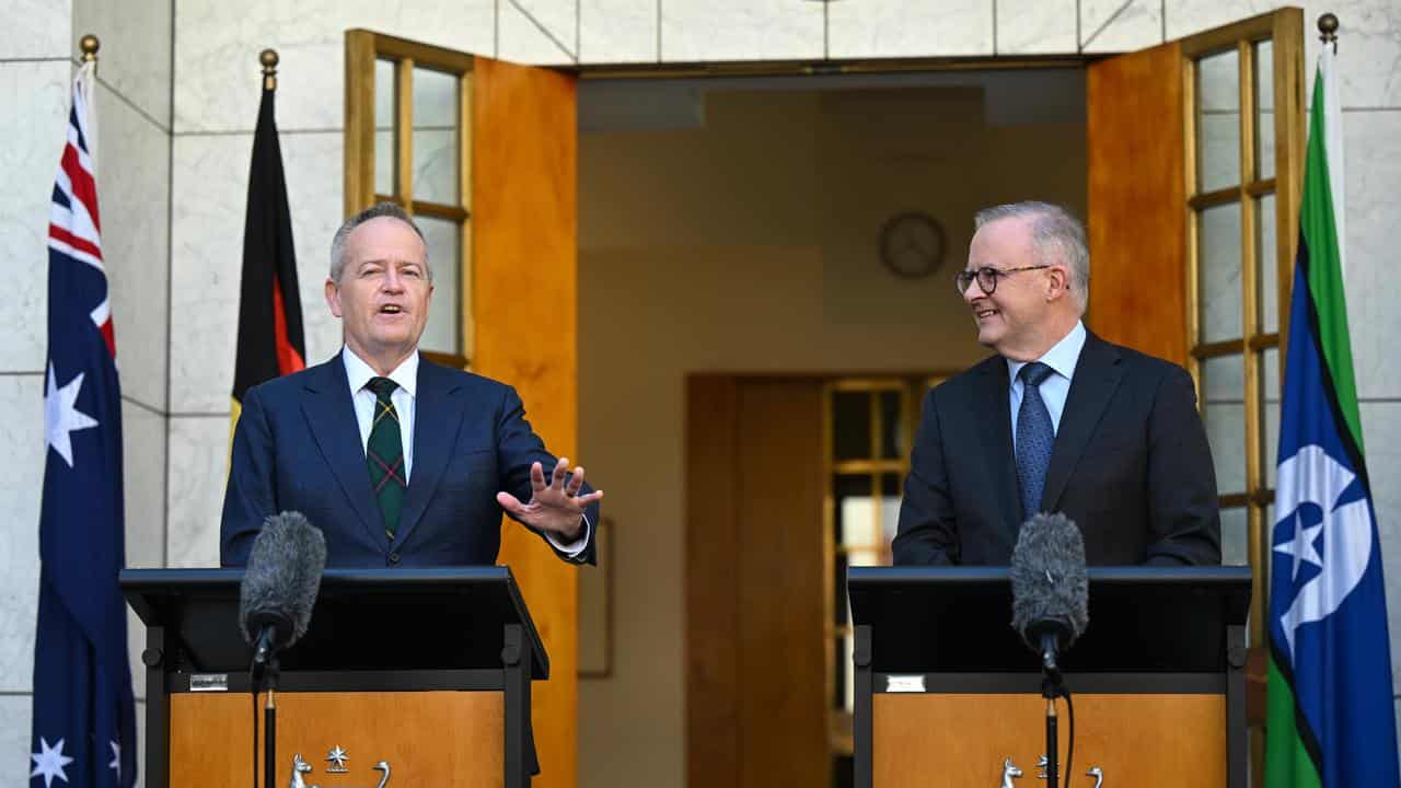 Bill Shorten and Anthony Albanese.