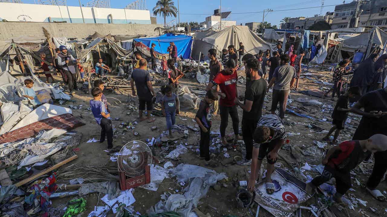 Deir Al Balah after an Israeli air strike in central Gaza