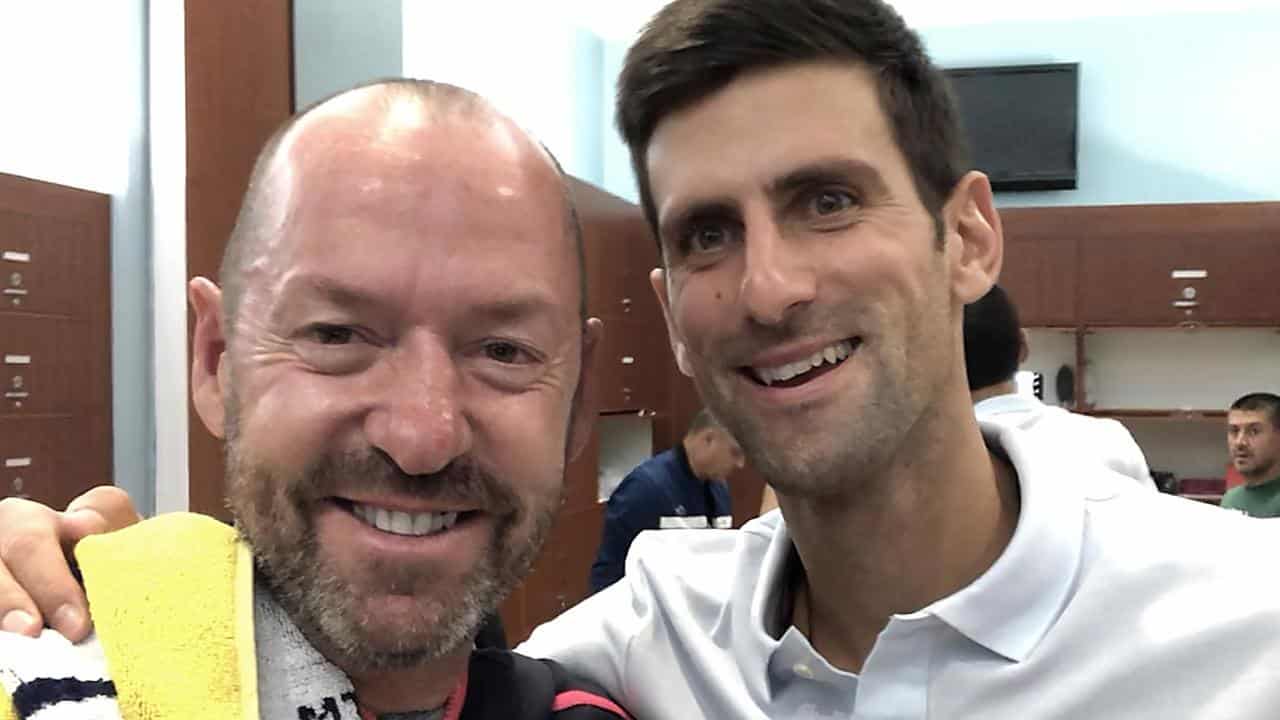 Craig O'Shannessy and Novak Djokovic