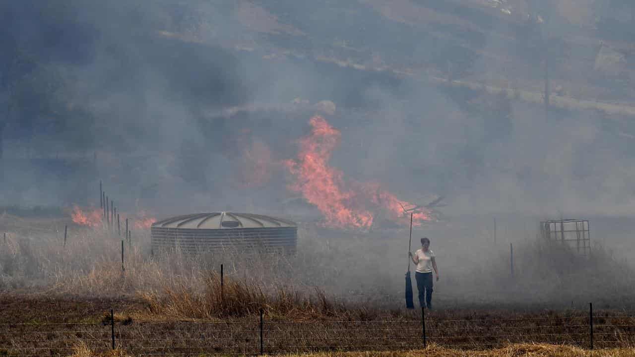 A grass fire (file image)