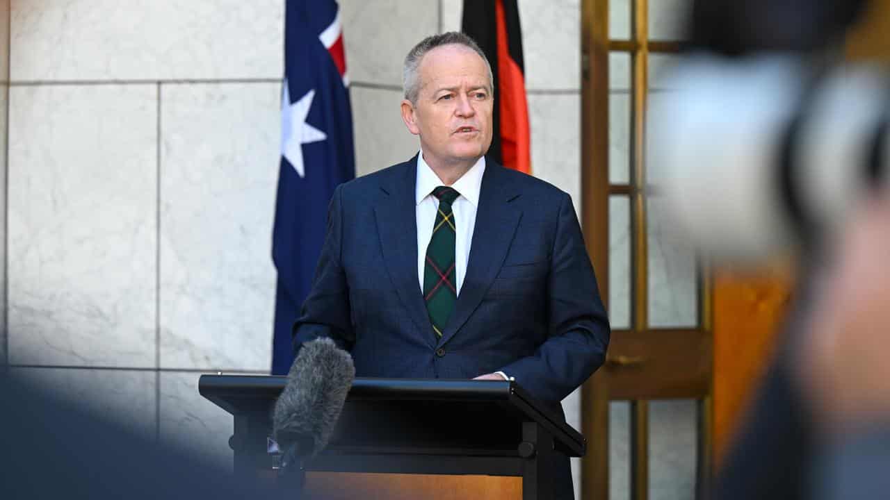 Bill Shorten speaks to the media (file image)