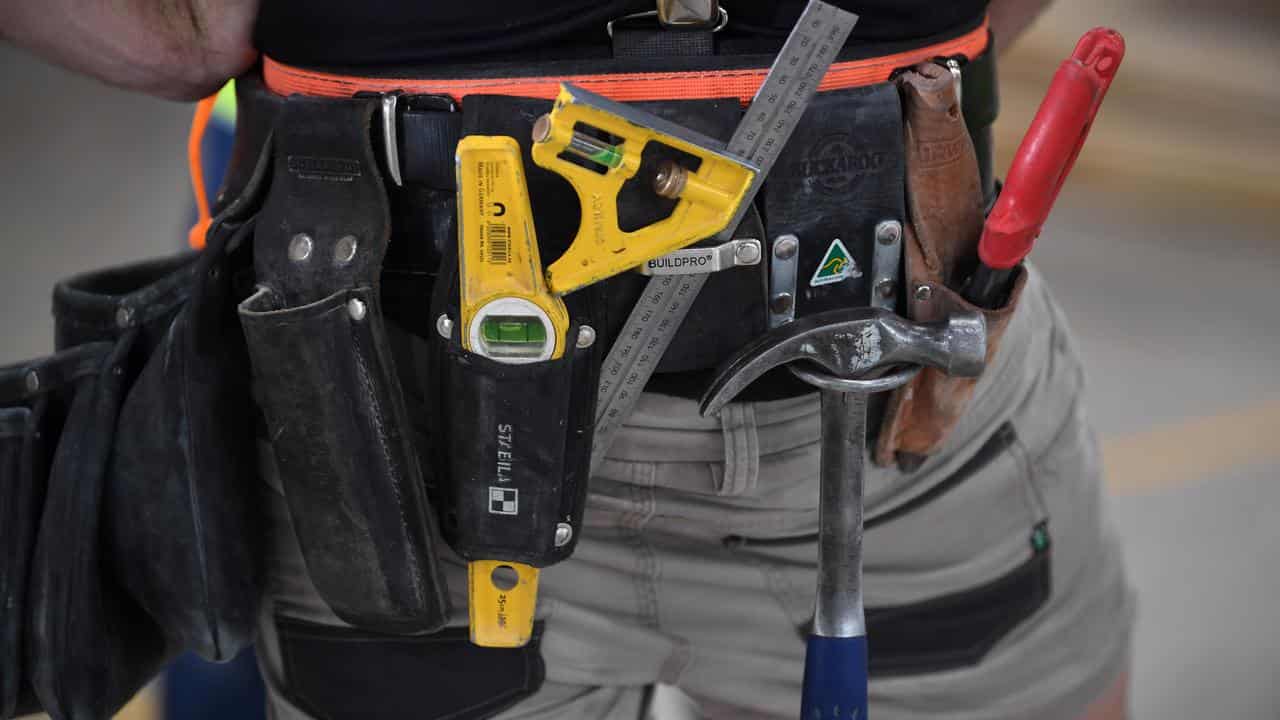 A carpenter's tool belt (file image)