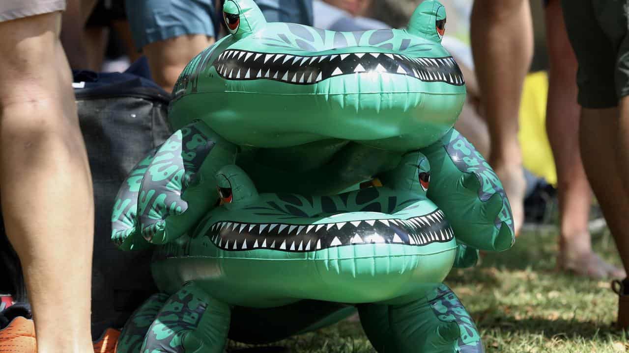 Inflatable crocodiles