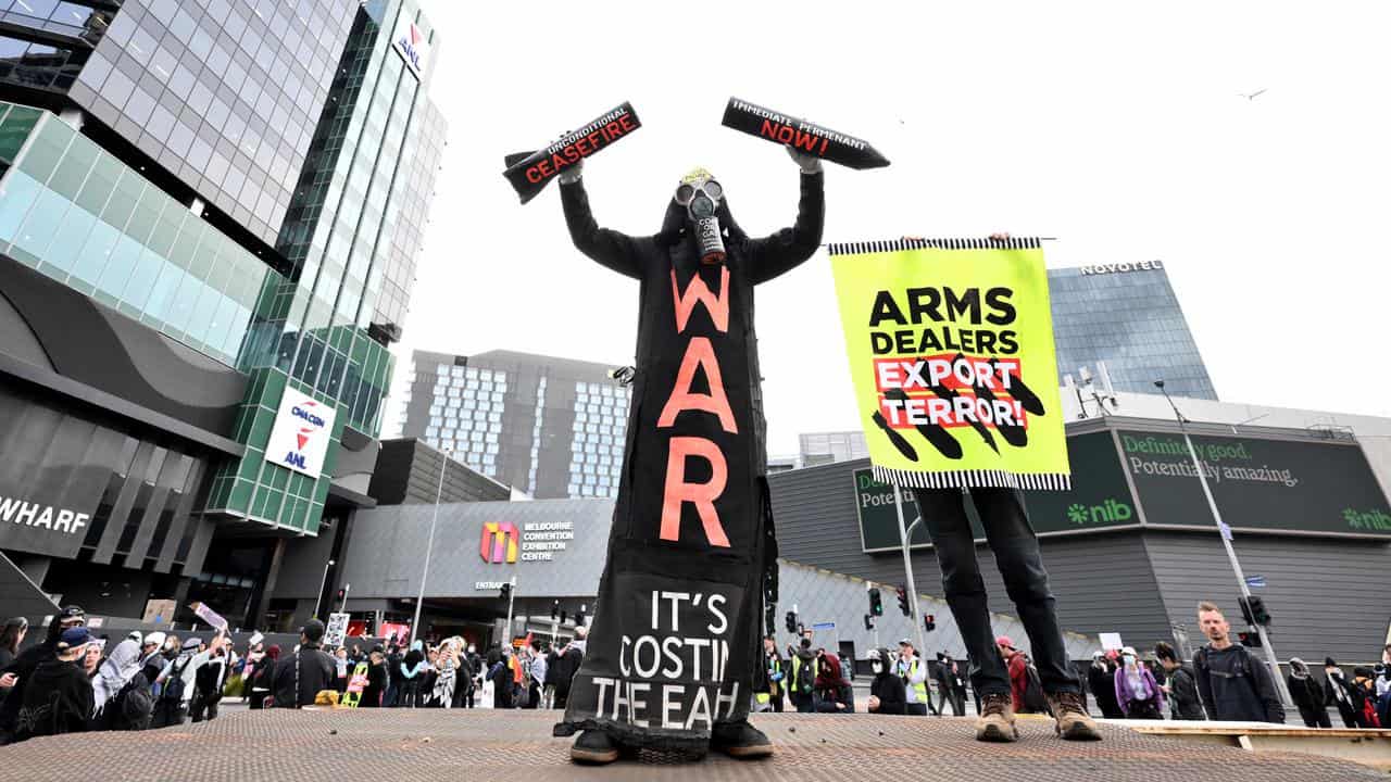 Melbourne anti-war rally.