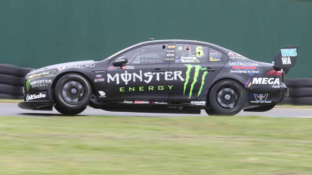 Car with Monster Energy sponsor.