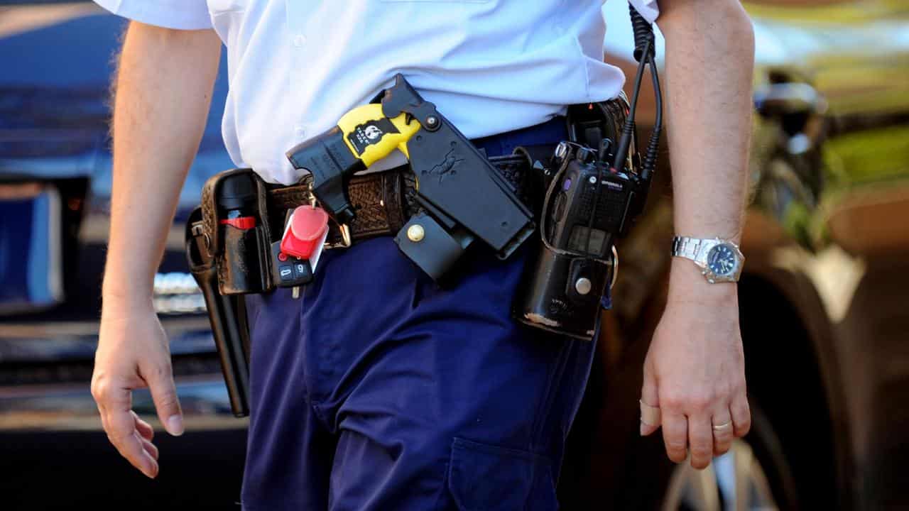 A Taser on a NSW police officer's belt (file image)