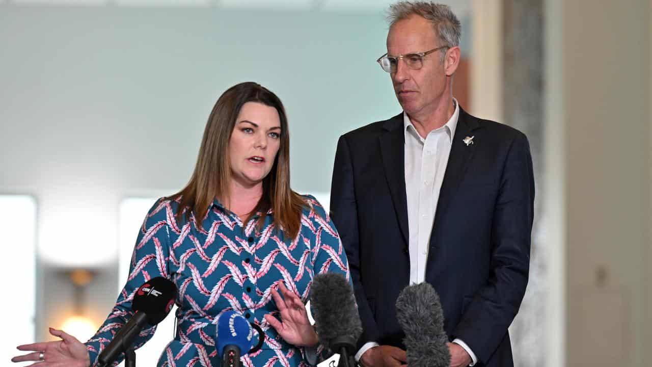 Greens senators Sarah Hanson-Young and Nick McKim