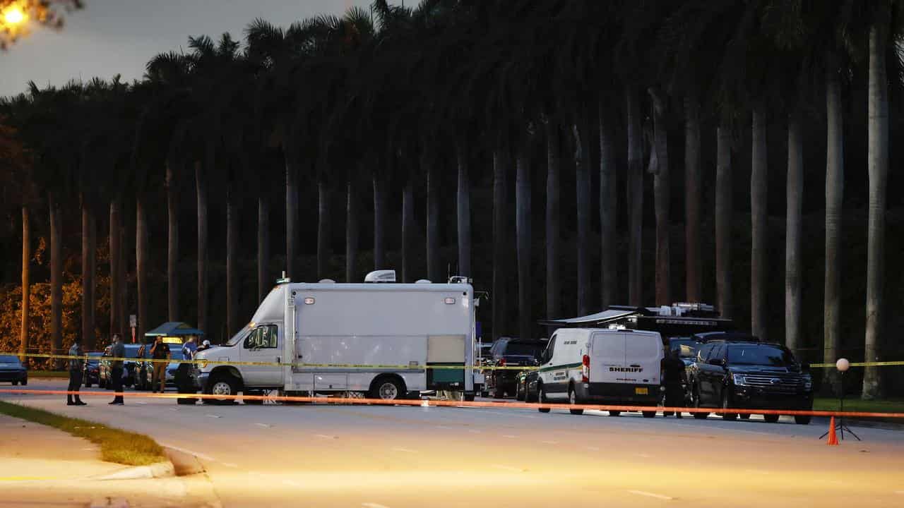 Police vehicles at Trump International Golf Club