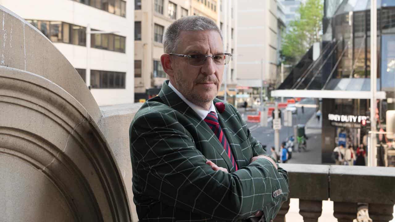 Phil Wright outside Downing Centre District Court