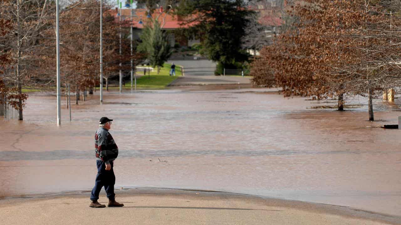 flood waters in Sale east of Melbourne