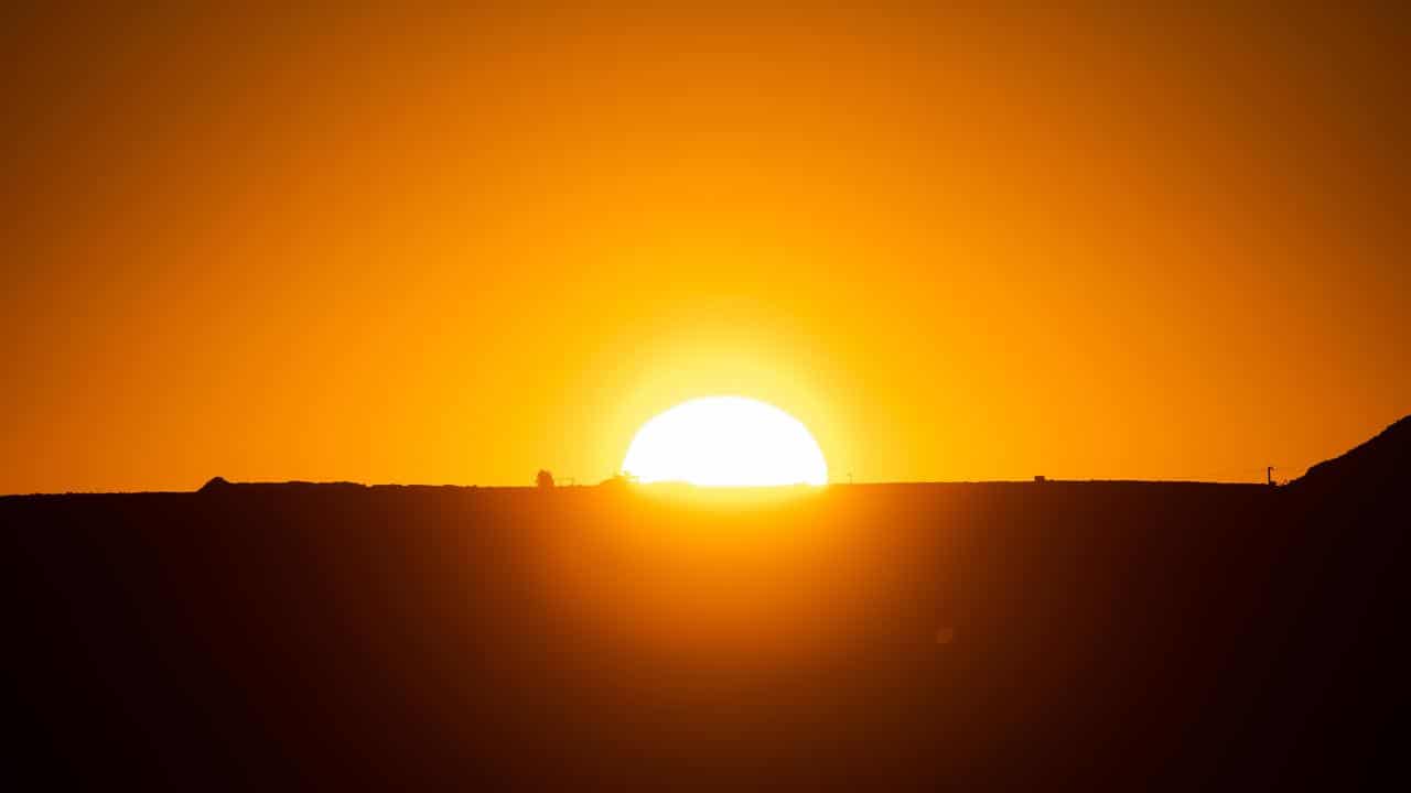 A sunrise over Broken Hill in far Western NSW.