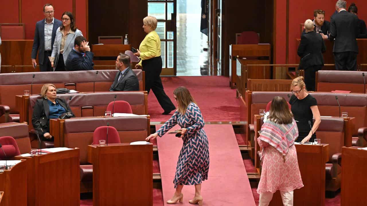 Greens senators cross the floor 