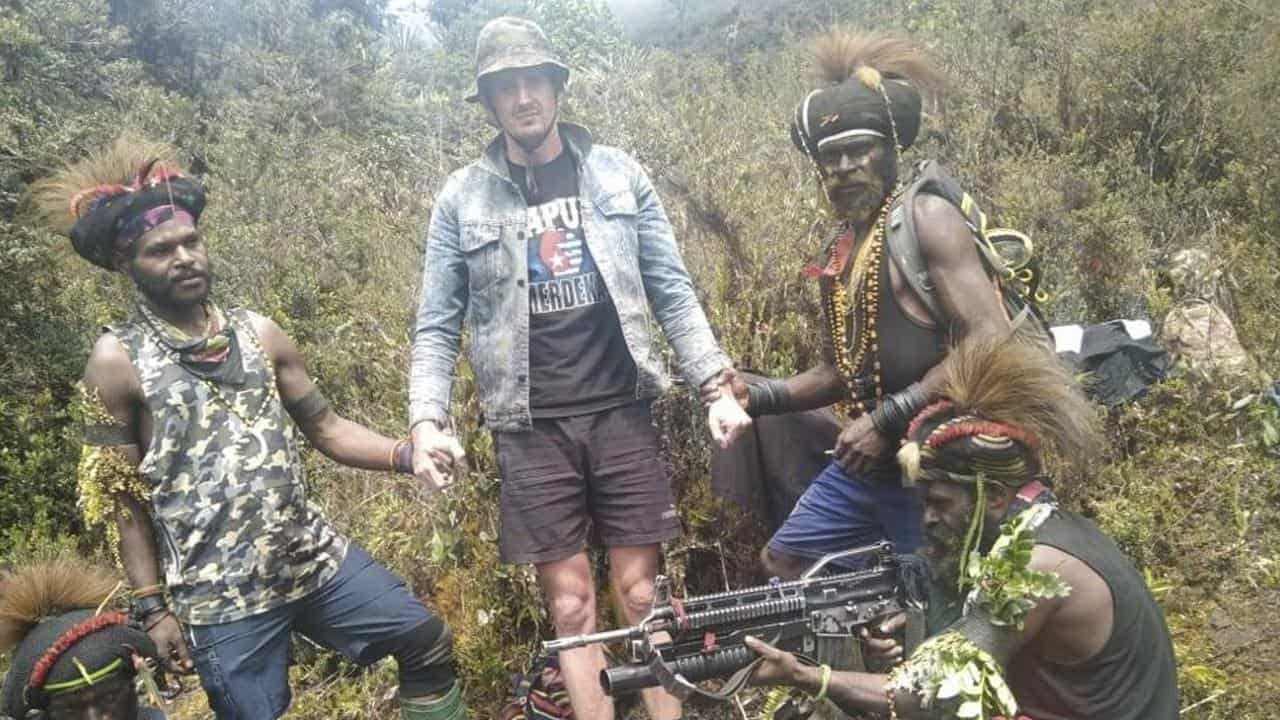 West Papua Liberation Army photo of NZ pilot Phillip Mark Mehrtens