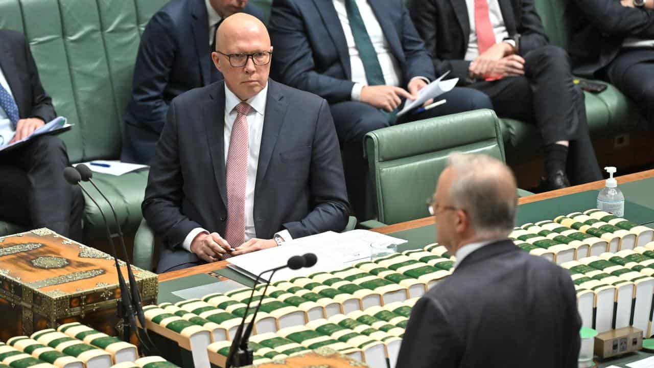 Peter Dutton and Prime Minister Anthony Albanese during Question Time