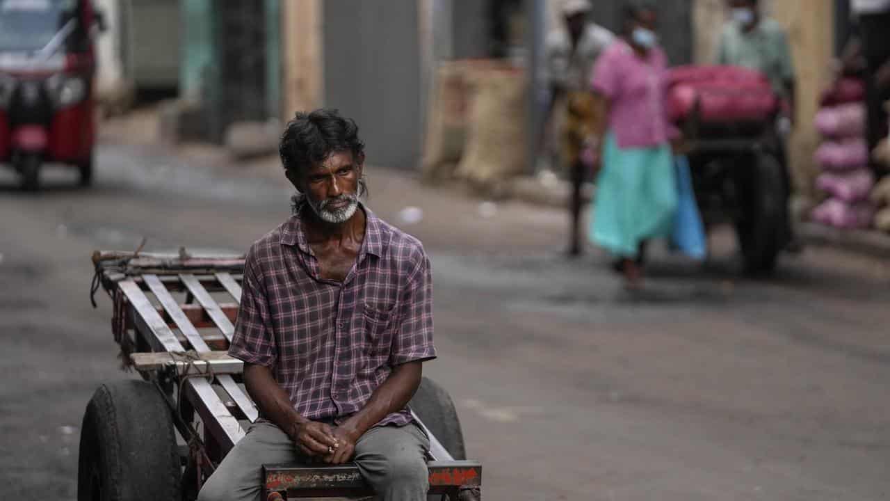 Laborer waits for work in Colombo