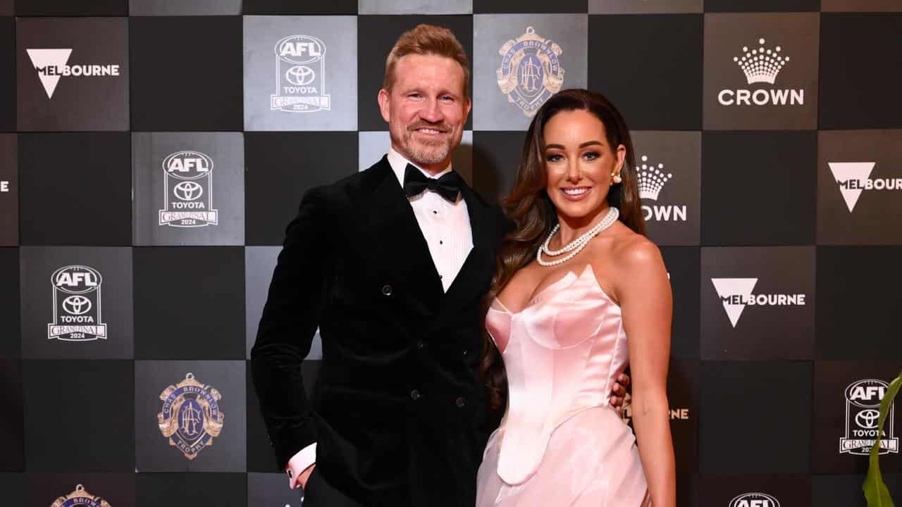 Nathan Buckley and Brodie Ryan at the Brownlow