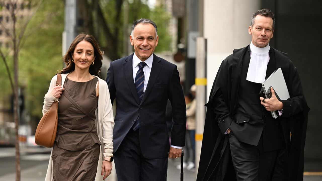 John Pesutto, his wife Betty and barrister Matthew Collins