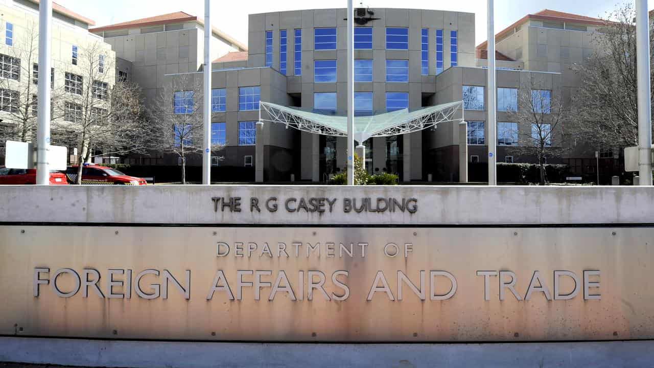 The DFAT building in Canberra (file image)