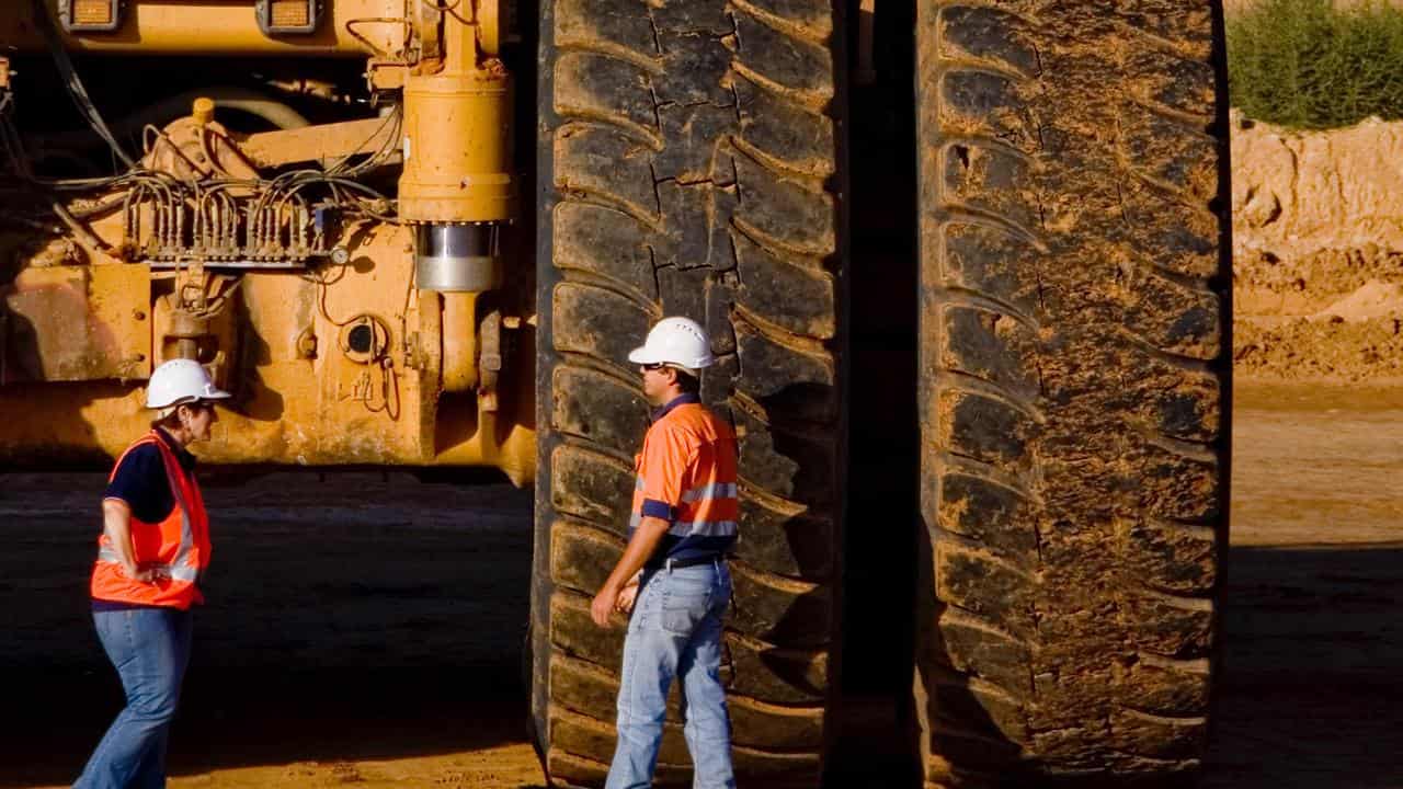 Caterpillar truck at the Macarthur Coal mine in Coppabella, Qld