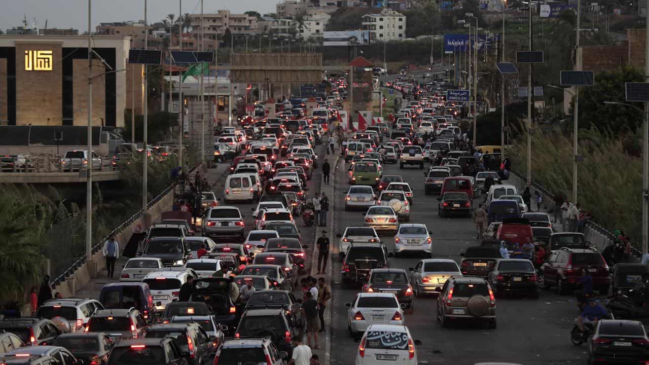 Traffic jam in Lebanon