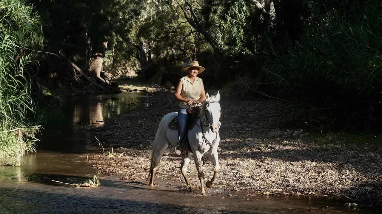 Sally Hunter riding her horse