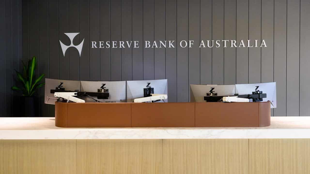 A general view of The Reserve Bank Of Australia desk