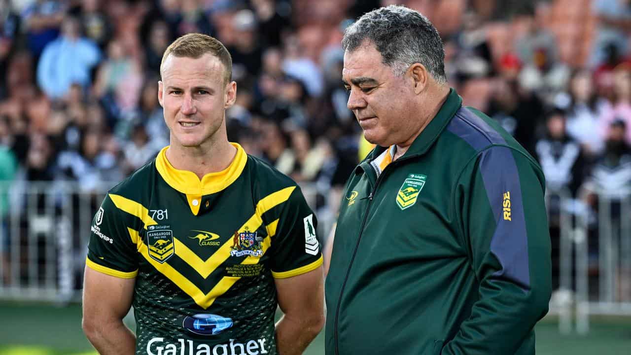 Daly Cherry-Evans and Mal Meninga.